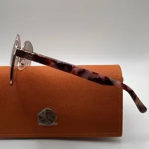 NWOT. Tory Burch women’s sunglasses. Rose gold and pink tortoiseshell frames. Tory Burch TY6116 L (54 - 19) with Pink lenses and Gold  main image 4